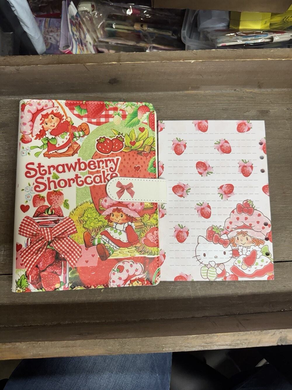 Strawberry Shortcake A5 Binder w/ Printed Stationery paper